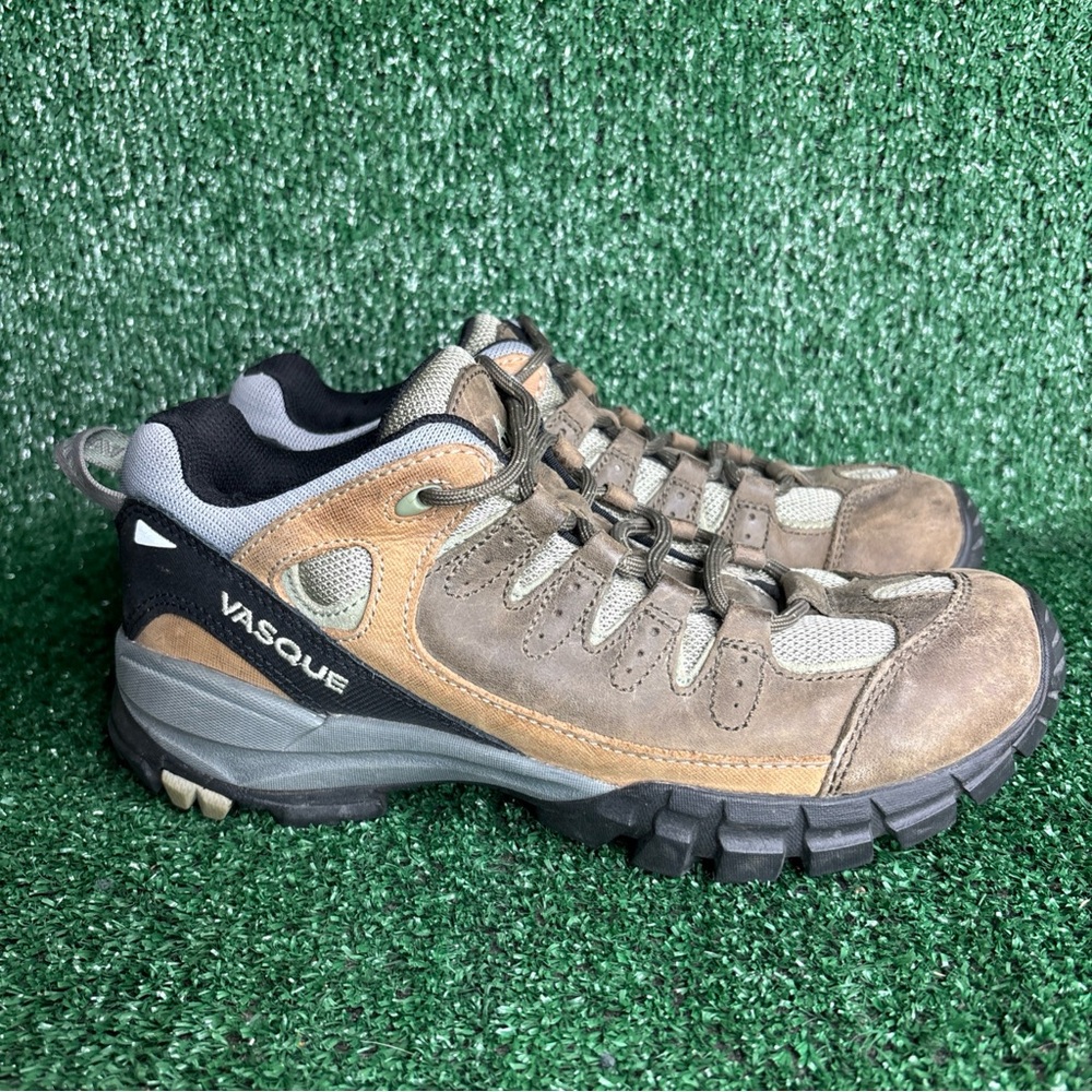 VASQUE Mantra 7317 Vibram Hiking Trail Shoes Womens Size 9 Leather Brown Outdoor